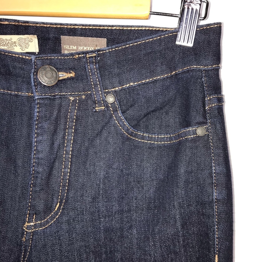 Vintage America Slim Bootcut Blue Jeans Size 29/33 | Bootcut 29 Waist 33 Long - Picture 11 of 14